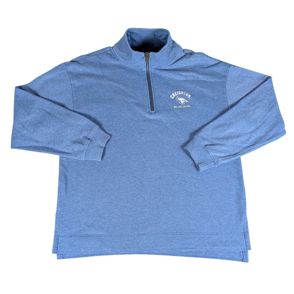 Redshirt Creighton Bluejays Men Quarter Zip Pullover Heather Blue Sweatshirt